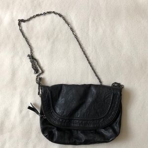 🌻 2/$25 Gap Black Pleather Zippered Crossbody Purse 🌻